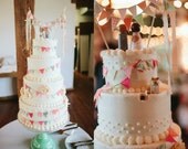 Customized Fabric Bunting Cake Topper Decoration / Romantic Vintage Circus Style Il_170x135