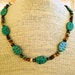Rustic Turquoise Czech Glass Necklace with Colorful Czech Trade Beads Rustic Tribal Inspired Jewelry