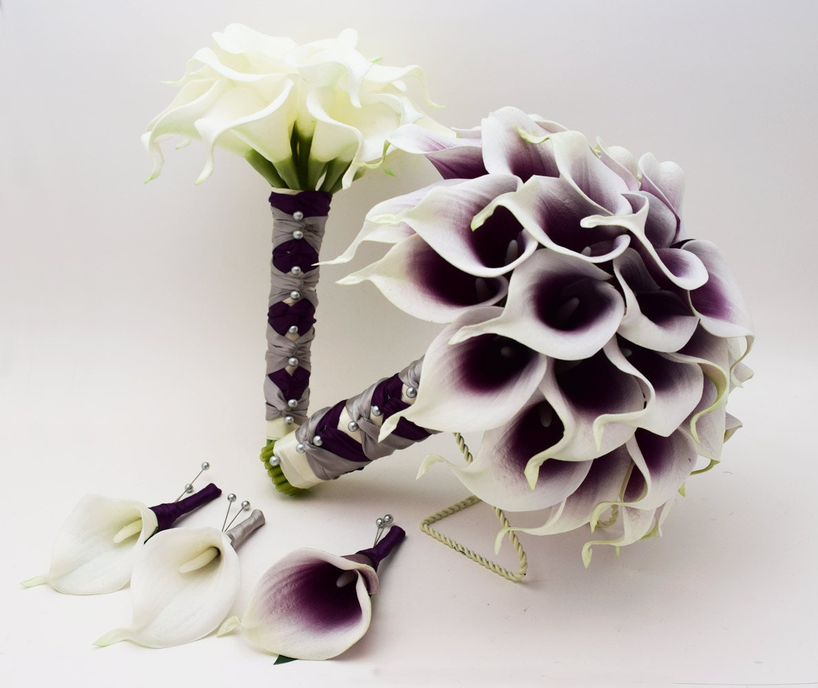 reserved picasso real touch calla lily bridal bouquet reserved picasso real touch calla lily bridal bouquet