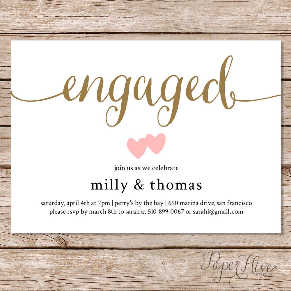 Engagement Party Invitation Engagement Party Invite Engagement Dinner Couples Shower DIY 