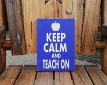 Unique keep calm and teach related items | Etsy