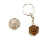 Bronze D20 Dice Keychain, Geek Keychain, Nerd Keychain, Geekery, Gamer Keychain, Table Top Dungeons and Dragons Keychain