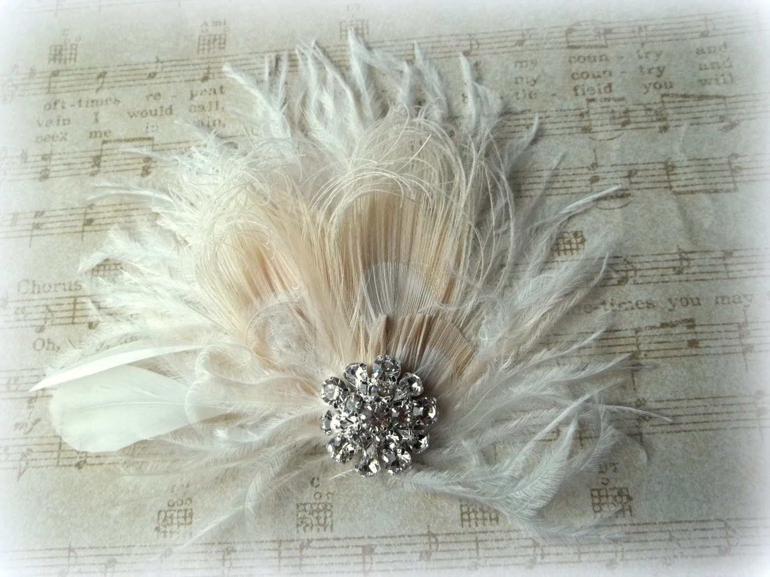 Fascinator Feather Hair Clip Wedding Hair Accessories