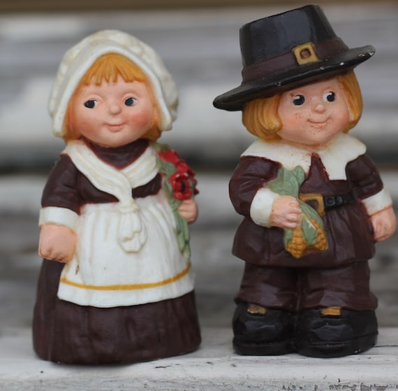 miniature pilgrim figurines