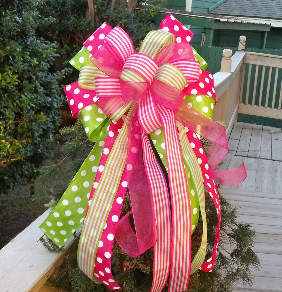 Wreath Bow Spring Bow Bow Topper Garland Bow Cute By Luxewreaths