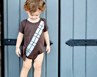 Star Wars Gift, Chewbacca Costume, Baby Clothes, Geeky Baby, Nerdy Gift, Geekery, Wookie Baby Onsie, Baby Shower Gift, Baby Clothes