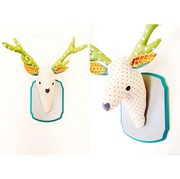 plush deer wall mount