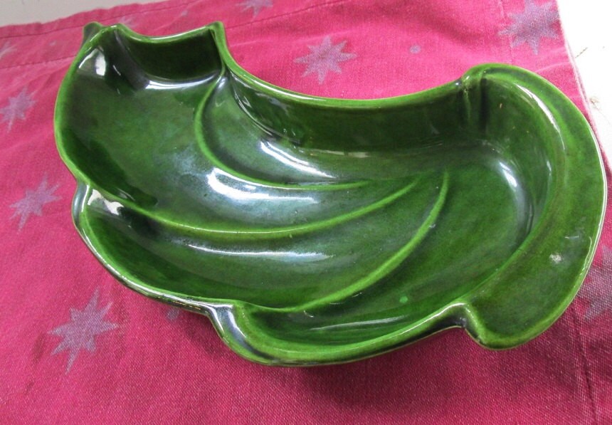 Dark Green Vintage California Pottery Lane & Co. Van Nuys California U