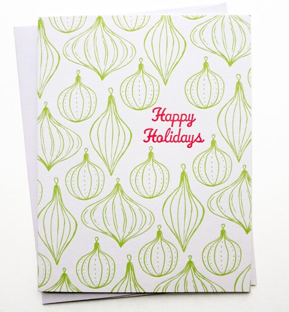 Items similar to Letterpress Holiday Card Ornament Pattern on Etsy