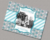 Unique Holiday Cards, Photo Christmas Cards, Blue and Gray, Season's Greetings, Snowflakes (421) Il_170x135