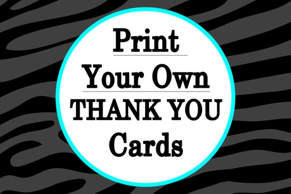 PRINT YOUR OWN Thank You Cards - Made to Match Any Theme in Our Store Il_570xn
