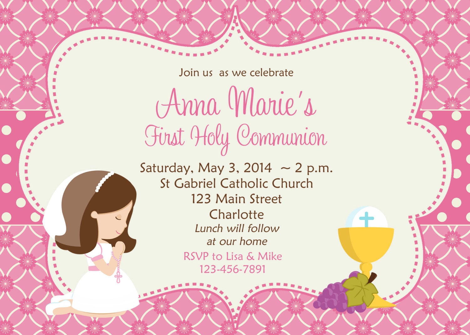 First Holy Communion Invites 1