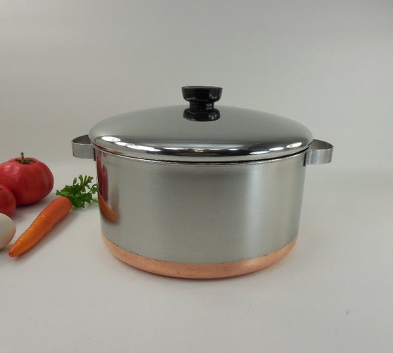 REVERE WARE 1801 Copper Stainless Stock Pot by oldetymestore