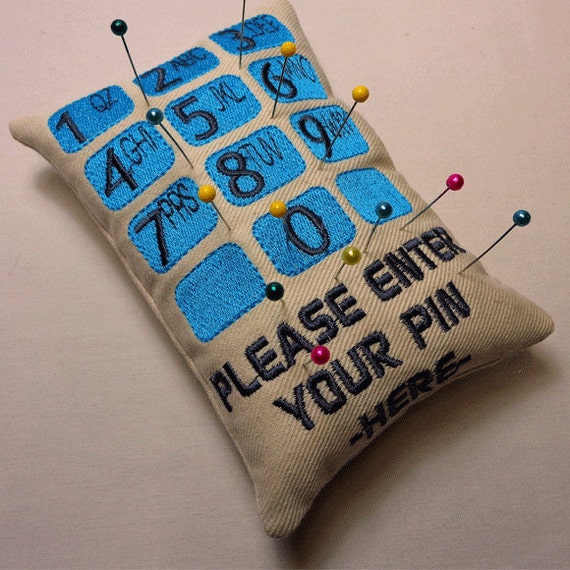 Enter Your Pin Pincushion Machine Embroidery by