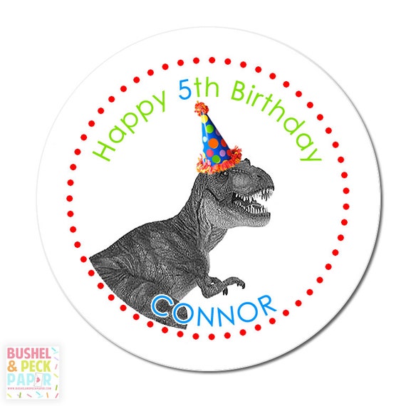 T-Rex Party #Stickers, Gift #Tags or Cupcake #Toppers Il_570xn