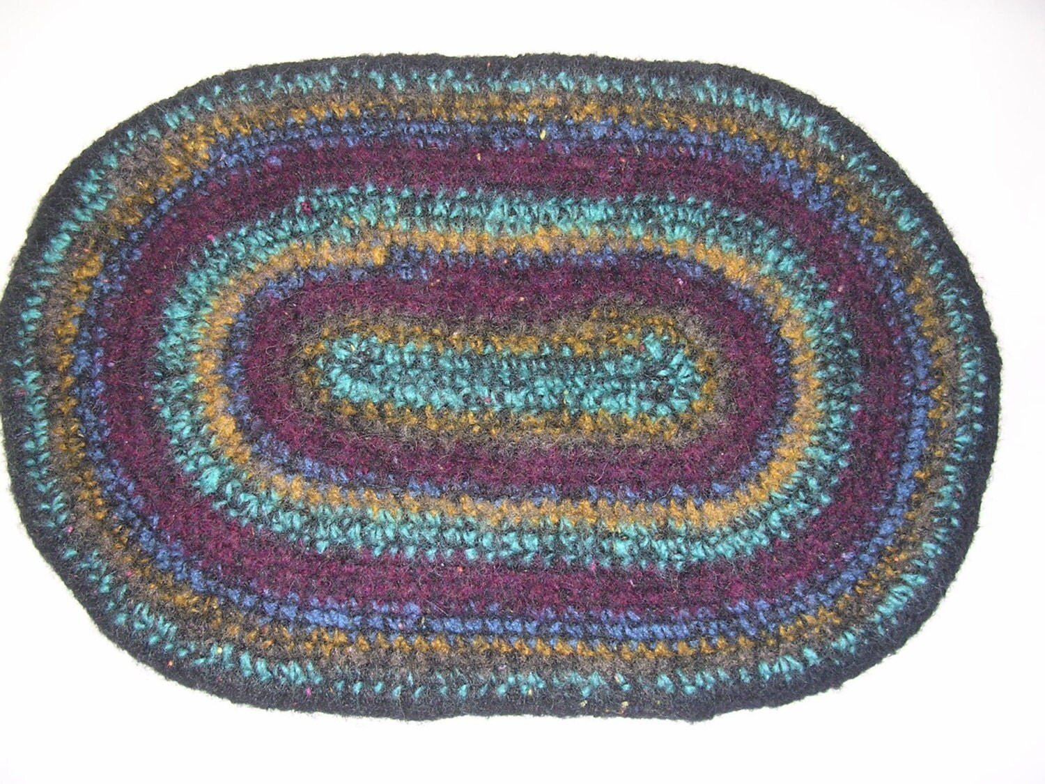 Primitive Decor Table Mat Placemat Felted Wool in Burgundy