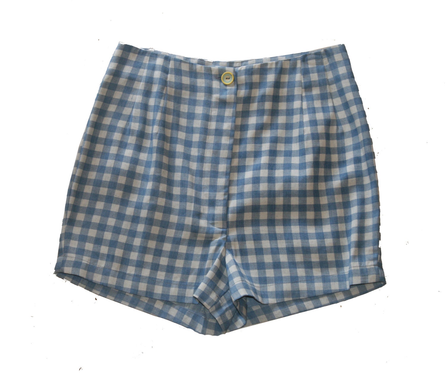 Sale / HIGH WAISTED women Shorts/ size 10 US / Plaid Shorts