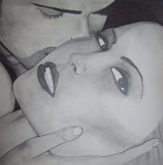 Romance Pencil Drawing by FallButOnce on Etsy