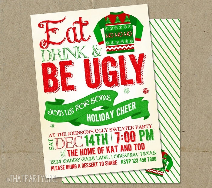 Ugly Christmas Sweater Invitations 6