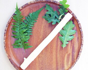 White Beeswax Faux Bois Branch - 11 inch
