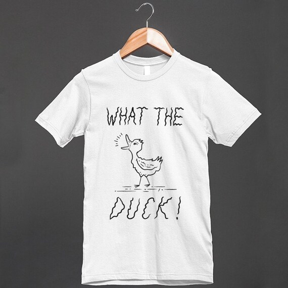 WHAT THE DUCK! - Black and White - Mens / Womens T-shirt / Tee - iOTA iLLUSTRATiON