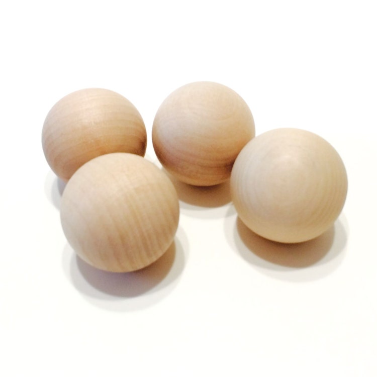 25 Round Wooden Balls 1 1/2 Wood Balls by iUsedToBeATree on Etsy