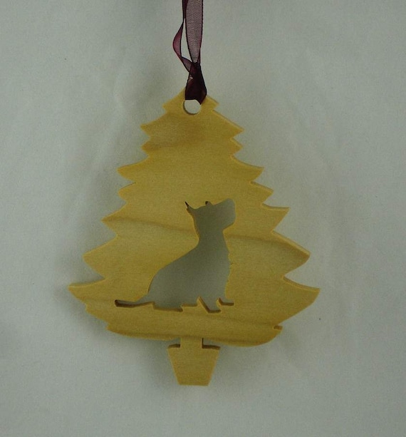 Westie Christmas Tree Ornament Handmade From Poplar Wood