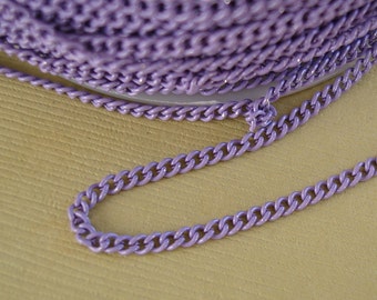 Lilac Electroplated Twist Curbe Chain Colored Chain-15 ft.