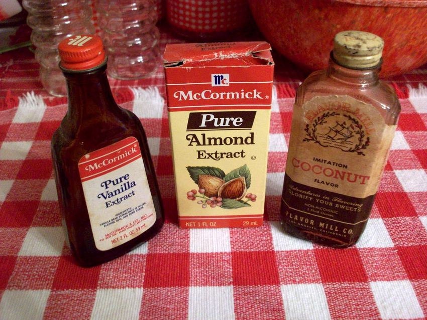 3 Vintage Extracts Bottles McCormick Flavormill Vanilla