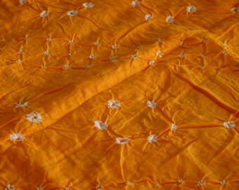 Yellow - Kutch Tie-Dye Cotton Bandhani Fabric 21