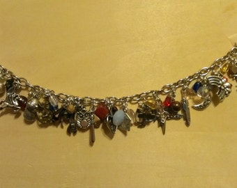 Percy Jackson and the Olympians and The Heroes of Olympus Themed Colorful Charm Bracelet