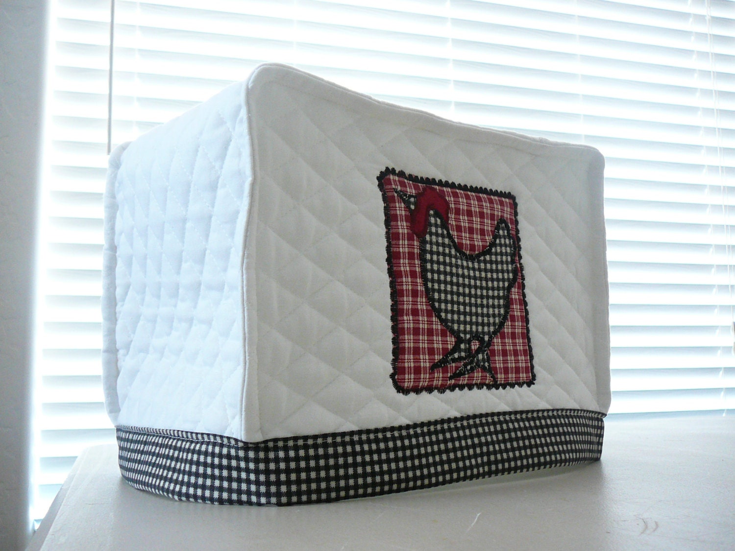 2 Slice Toaster Cover with Rooster Applique by CoverStyles on Etsy