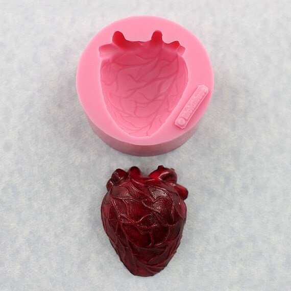 Large Anatomical Heart Silicone Mold 345