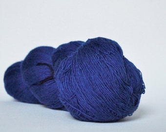 KAUNI 1 ply Lace Weight, Deep Blue, Kauni Wool Yarn