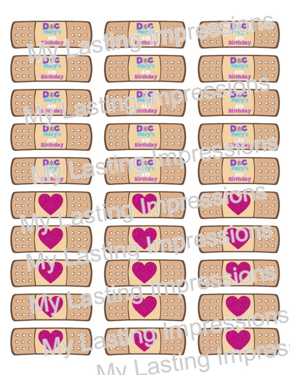 Doc McStuffins Personalized BOO BOO Bandaid by SoSweetCandyBuffets