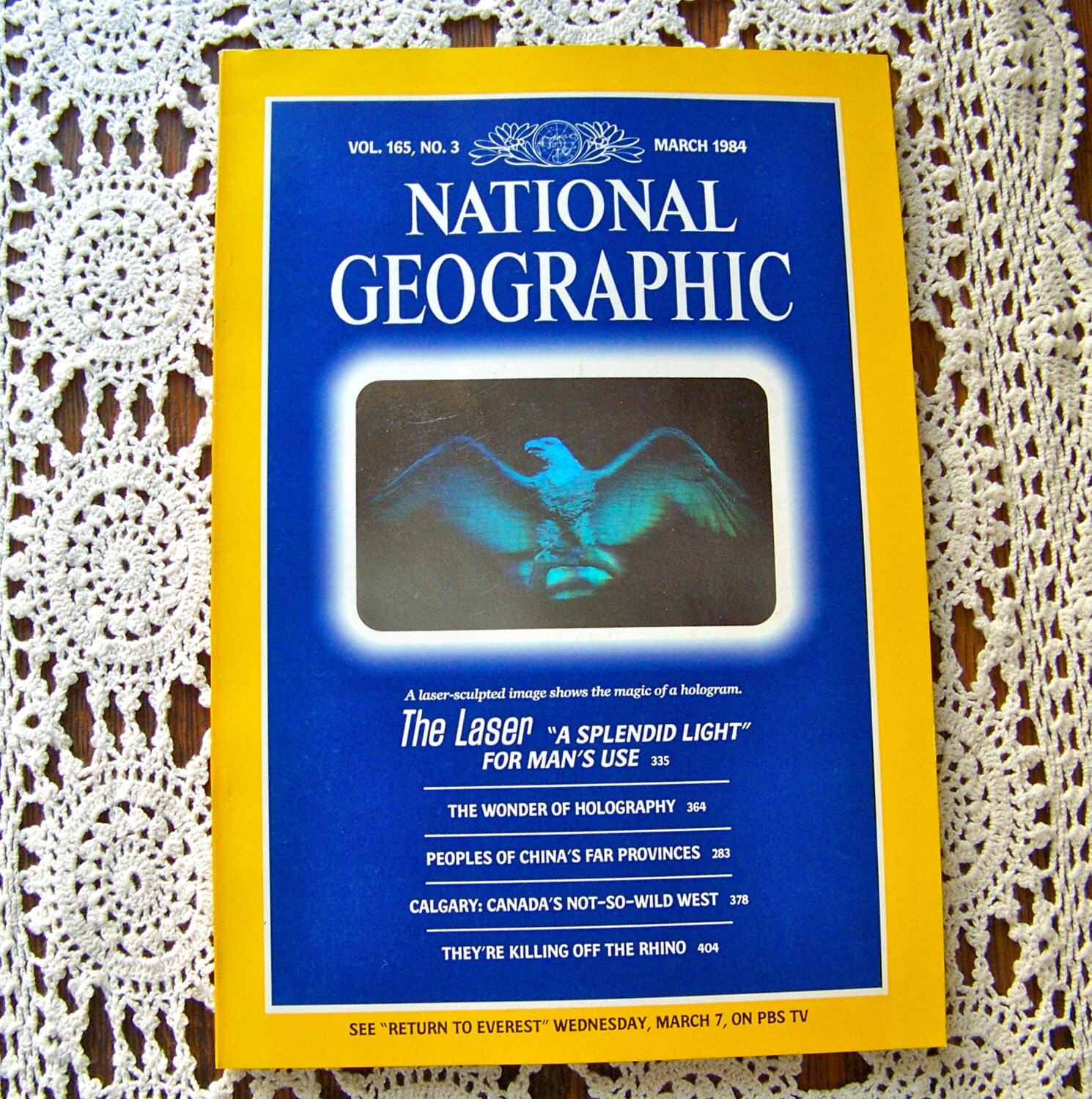 Vintage National Geographic Magazine The Laser by CynthiasAttic