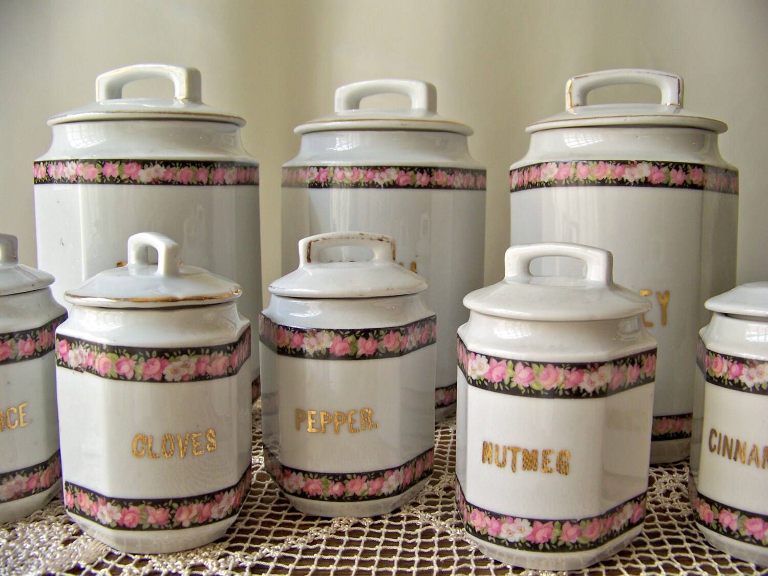 Vintage Canister Spice Jar Set West Germany by CynthiasAttic