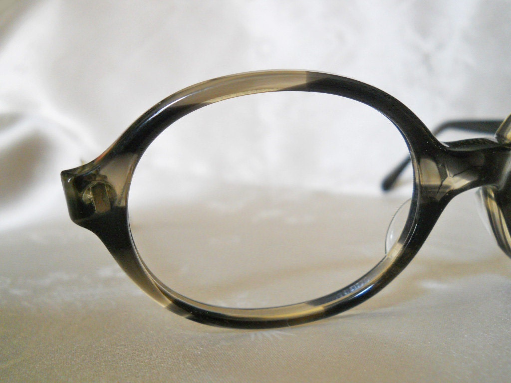 Vintage 60s Tortoise Oval Eyeglasses 1960s by ...