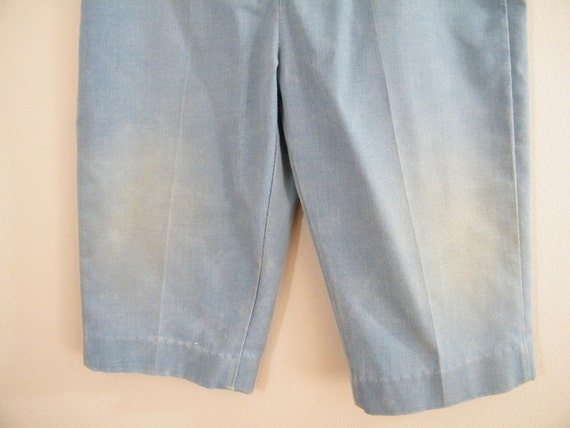 Vintage 1960s Boys Outfit / Denim Shirt and Pant / Boy Fishing
