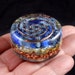 Flower Of Life Orgonite Orgone Energy Generator. Tibetan Crystal, SBB Coil, Lapis Lazuli, Selenite, Rhodizite, Phenacite, Tourmaline (787)