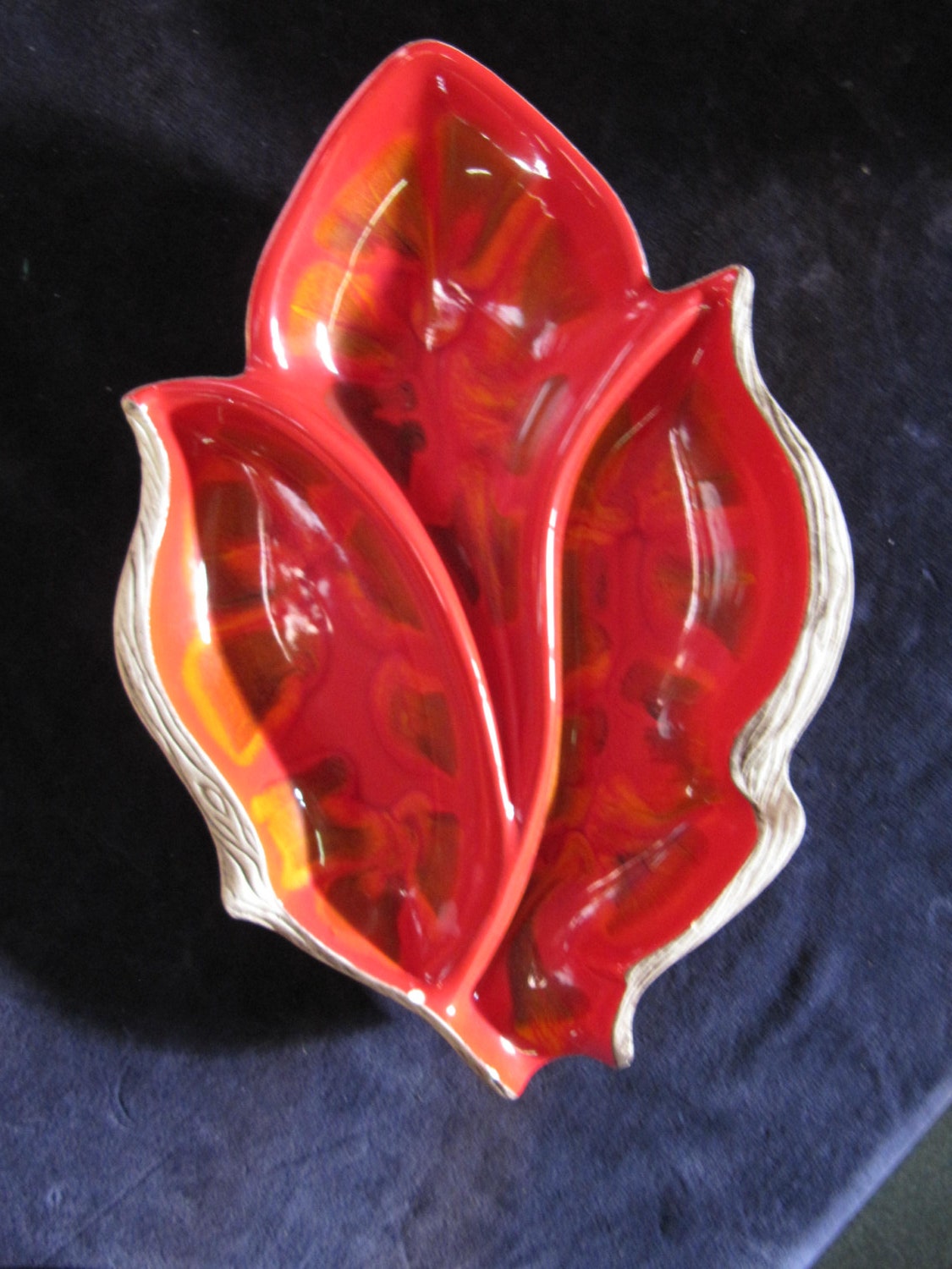 Red Leaf Serving Dish Haute Juice