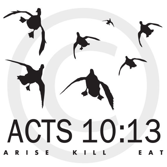 DUCK HUNTING decal Acts 1013 Truck Car Decal Vinyl Early