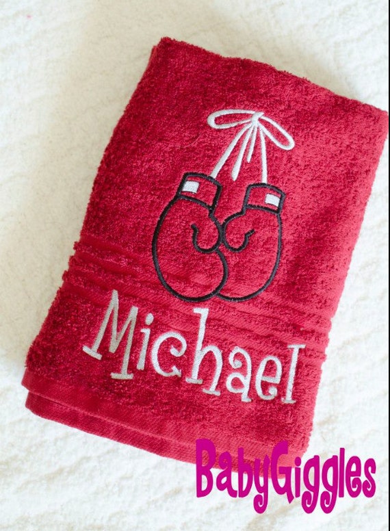 Boxing fan bath towel set