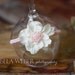 Baby Headband, Pink Baby Headband, Newborn Headband, Small Baby Headband, Photo Prop, White Flower Baby Headband
