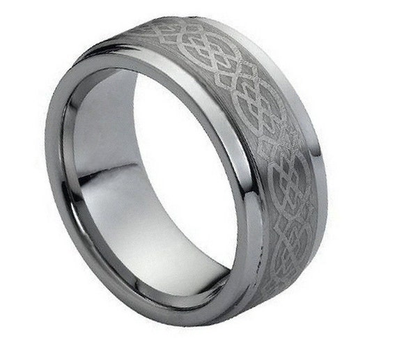 Celtic Knot, Tungsten Wedding Band, Tungsten Ring, Men's Ring, Celtic ...
