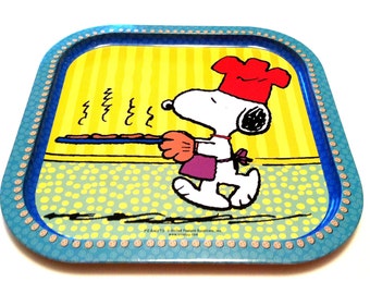 Snoopy Serving Tray Plate Charlie Brown Peanuts Gang Kitchen Decor ...