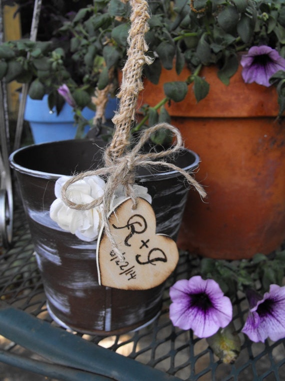 Flower Girl Basket Alternative Distressed by hanscreations on Etsy