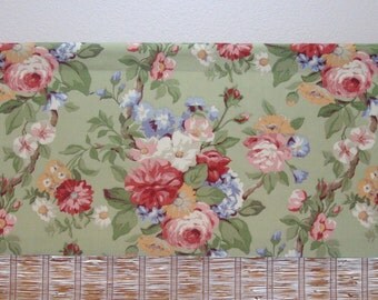 Kitchen Valance Floral Curtain Kitchen Curtain Valance Lined Valance 51x18