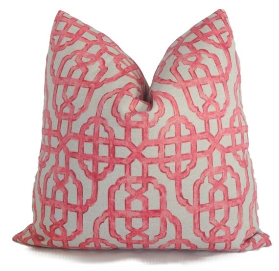 Lacefield Coral Trellis Decorative Pillow Cover Throw Pillow