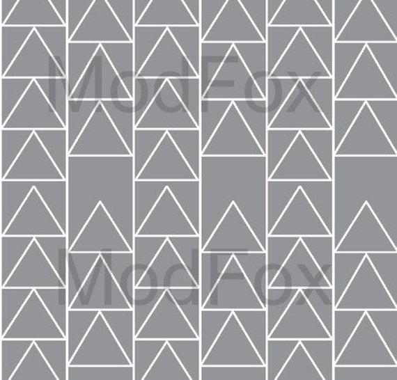 Changing Pad Cover Grey Triangle Stack ModFox by ModFox on Etsy